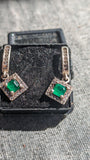 emerald ear ring pairs