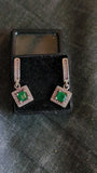emerald ear ring pairs