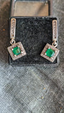 emerald ear ring pairs