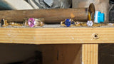 Royal Blue Ceylon sapphire 21 k gold