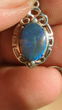 lightning ridge black opal  pendant
