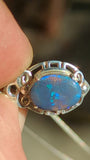lightning ridge black opal  pendant