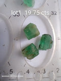 3 piece Emerald facet parcels