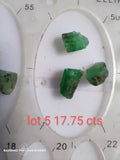 3 piece Emerald facet parcels