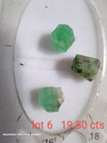 3 piece Emerald facet parcels