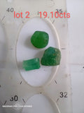 3 piece Emerald facet parcels