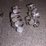 silver ladys rings clearance  Moonstone,Blue Topaz,